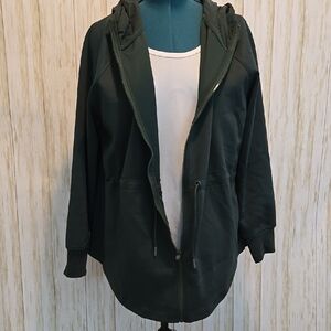 Dark Green Zip-Up Hoodie